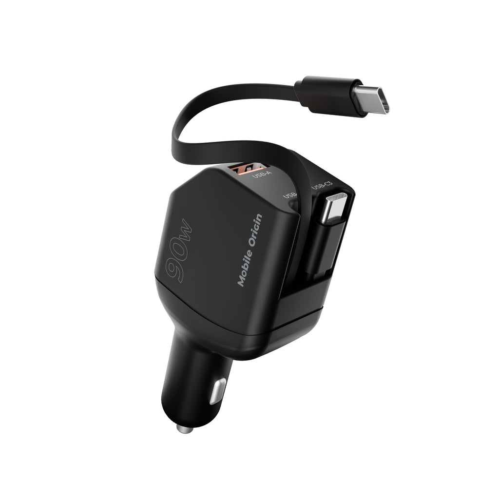 Car Charger 90W CA22 - USB-C + USB-A, 2x USB-C Cable