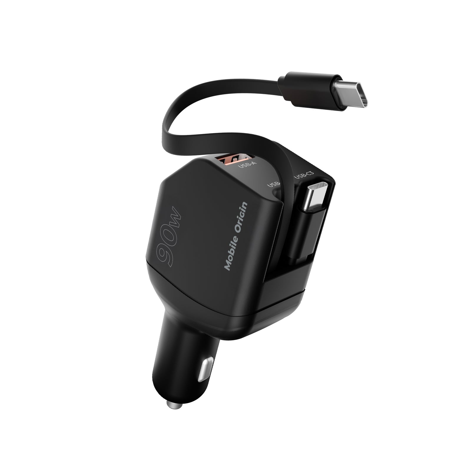 Autonabíječka 90W CA22 - USB-C + USB-A, 2x USB-C Kabel