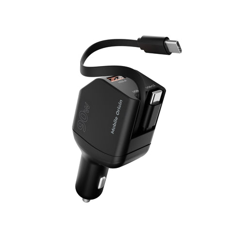 Autonabíječka 90W CA22 - USB-C + USB-A, 2x USB-C Kabel
