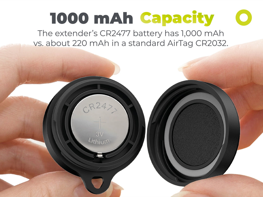 Battery Extender Case for AirTag A8, Black