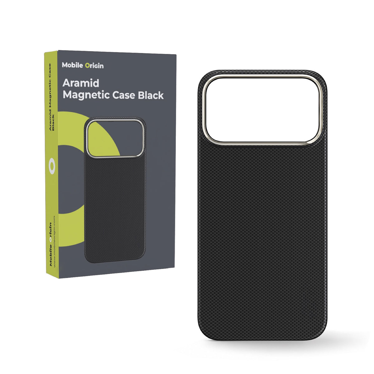 Aramidové magnetické pouzdro pro iPhone 17 Pro Max, černá