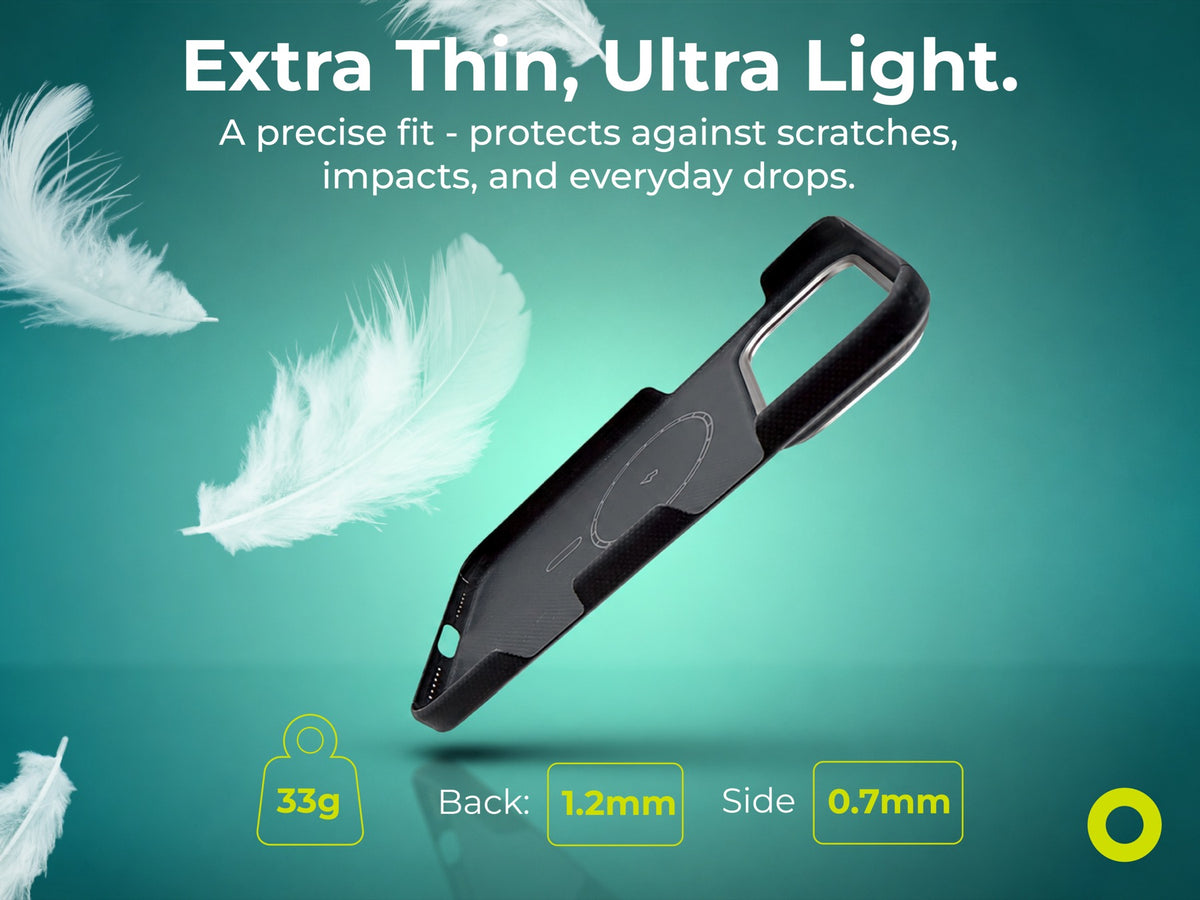Aramidové magnetické pouzdro pro iPhone 17 Pro Max, černá