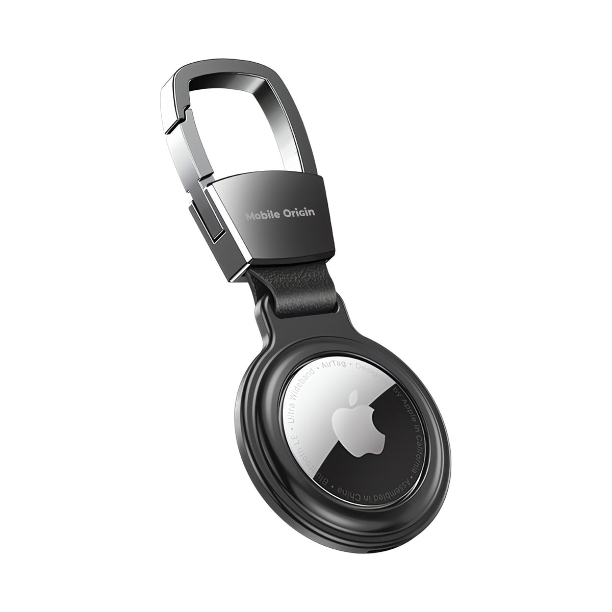 Metal Keychain for AirTag AT1, Black
