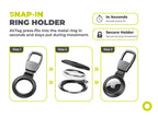 Metal Keychain for AirTag AT1, Black
