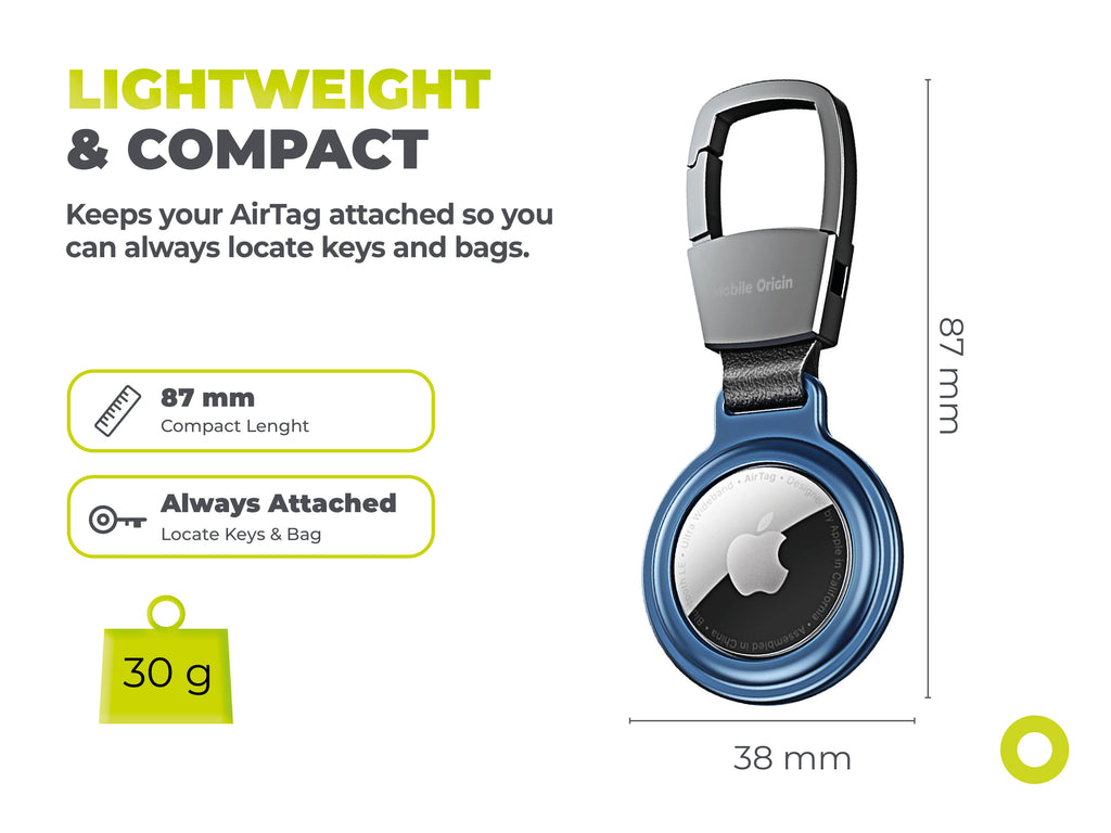 Metal Keychain for AirTag AT1, Blue