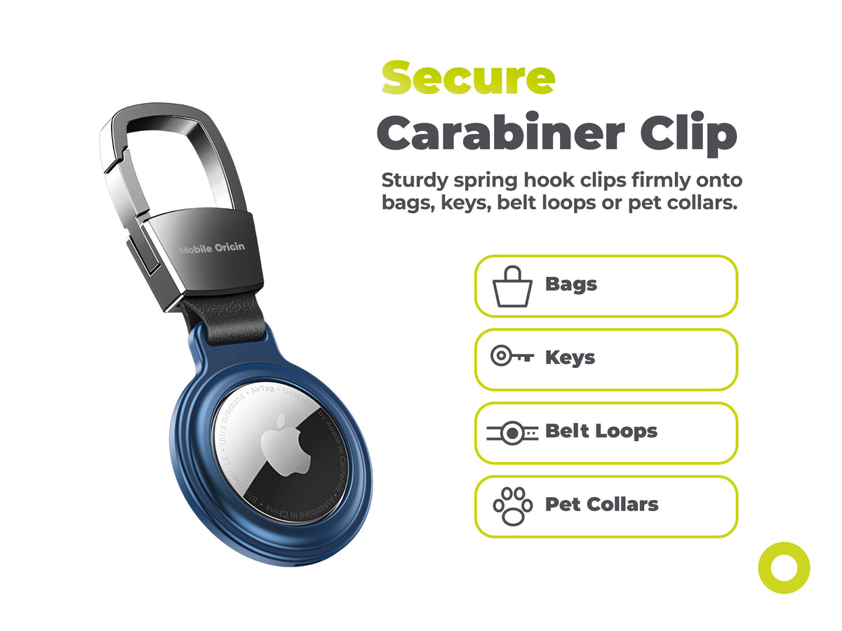 Metal Keychain for AirTag AT1, Blue