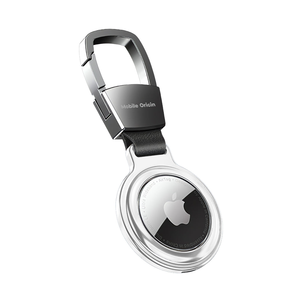 Metal Keychain for AirTag AT1, Silver