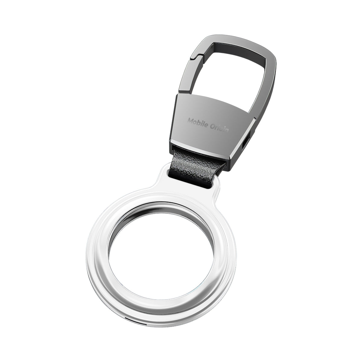 Metal Keychain for AirTag AT1, Silver