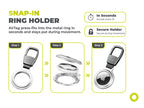 Metal Keychain for AirTag AT1, Silver