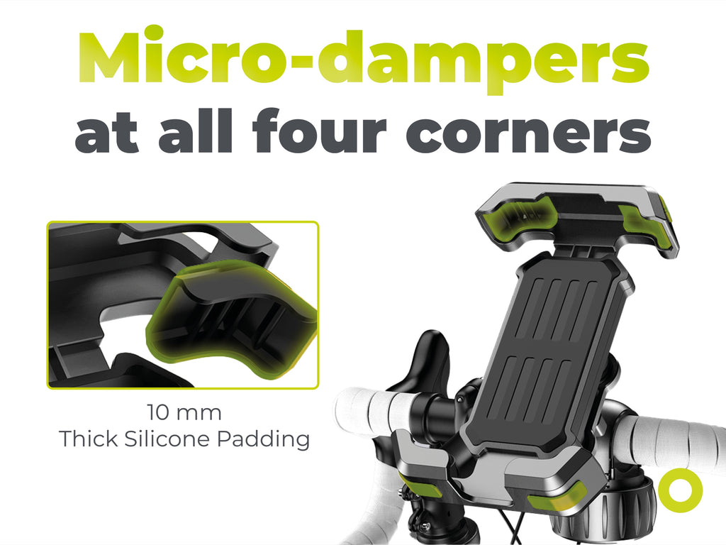 Bike Phone Holder B1 with Anti-Shock & Vibration Reduction, Black