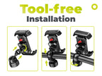Bike Phone Holder B1 with Anti-Shock & Vibration Reduction, Black