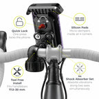 Bike Phone Holder B1 with Anti-Shock & Vibration Reduction, Black