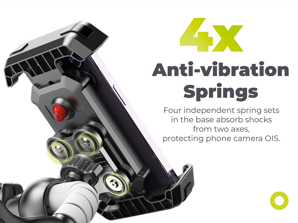Bike Phone Holder B1 with Anti-Shock & Vibration Reduction, Black