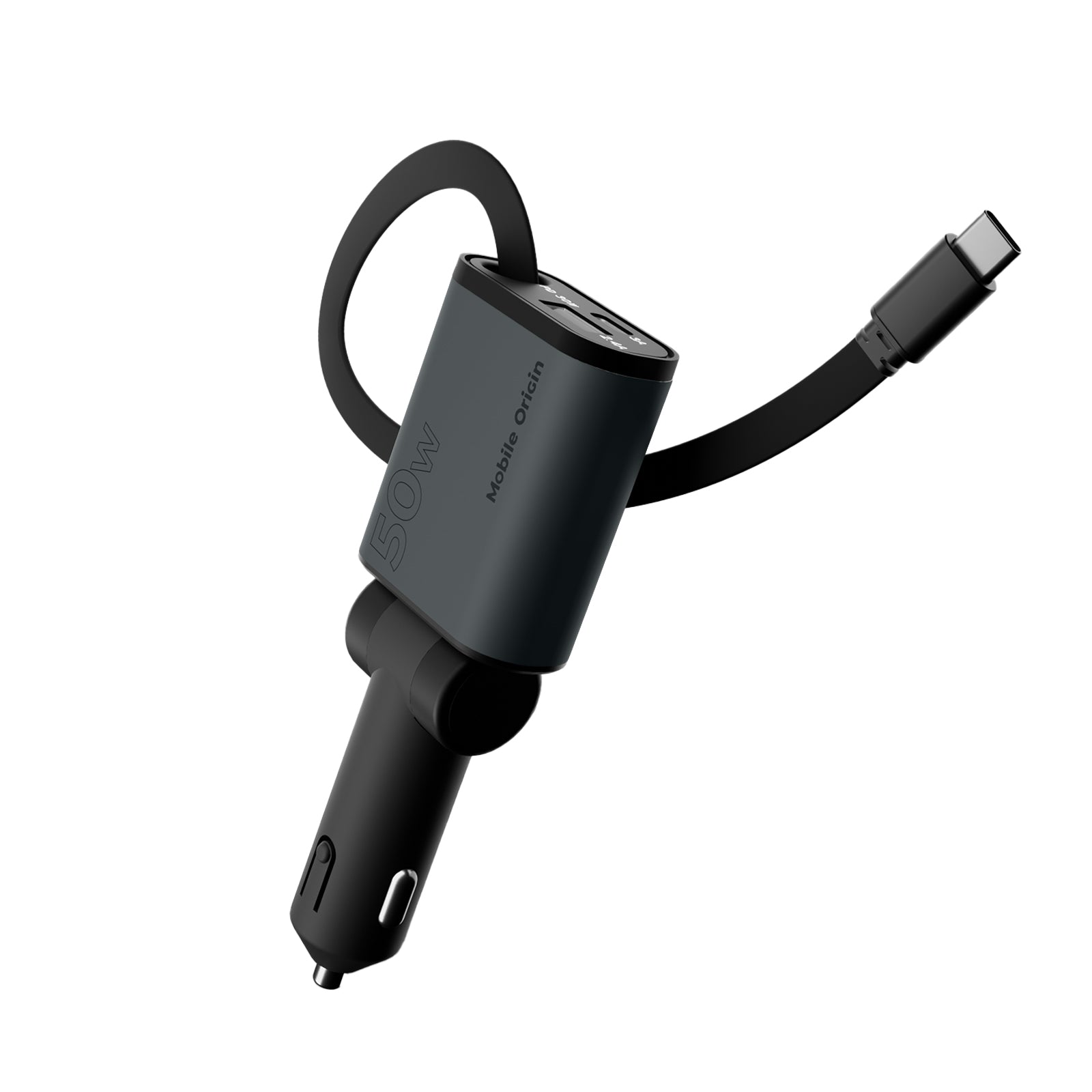 3in1 Car Charger CA27, 50W - USB-C + USB-A, USB-C Cable