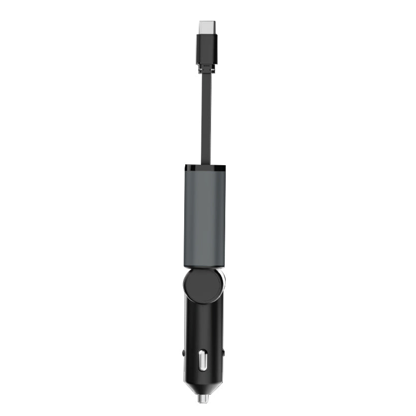 Autonabíječka 3v1 USB-C + USB-A s kabelem USB-C CA27, 50W, Vesmírně šedá