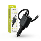 Autonabíječka 4v1, 50W CA28 - USB-C + USB-A, USB-C a Lightning Kabel