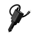 Autonabíječka 4v1, 50W CA28 - USB-C + USB-A, USB-C a Lightning Kabel