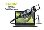 Rotating USB-C Cable with Display 540°, 240 W, 1 .8m, CB16