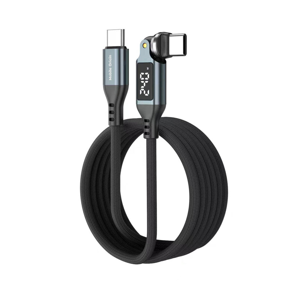Rotating USB-C Cable with Display 540°, 240 W, 1 .8m, CB16