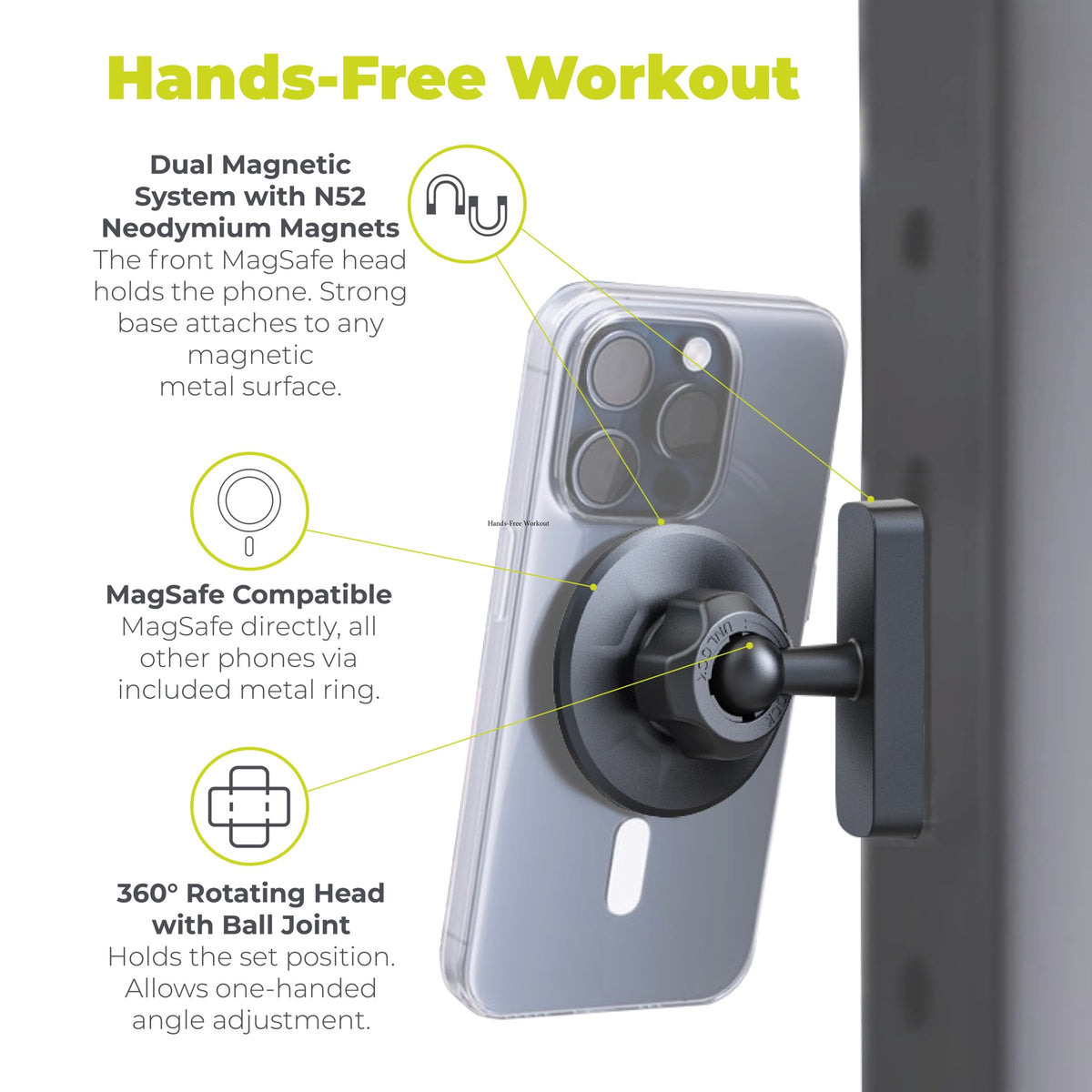 Fitness Magnetic Holder OT1, Black