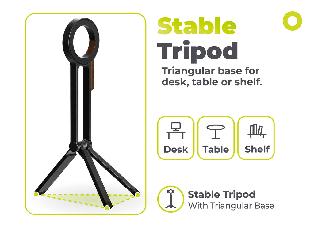 Magnetický tripod na telefón OT2, Čierna