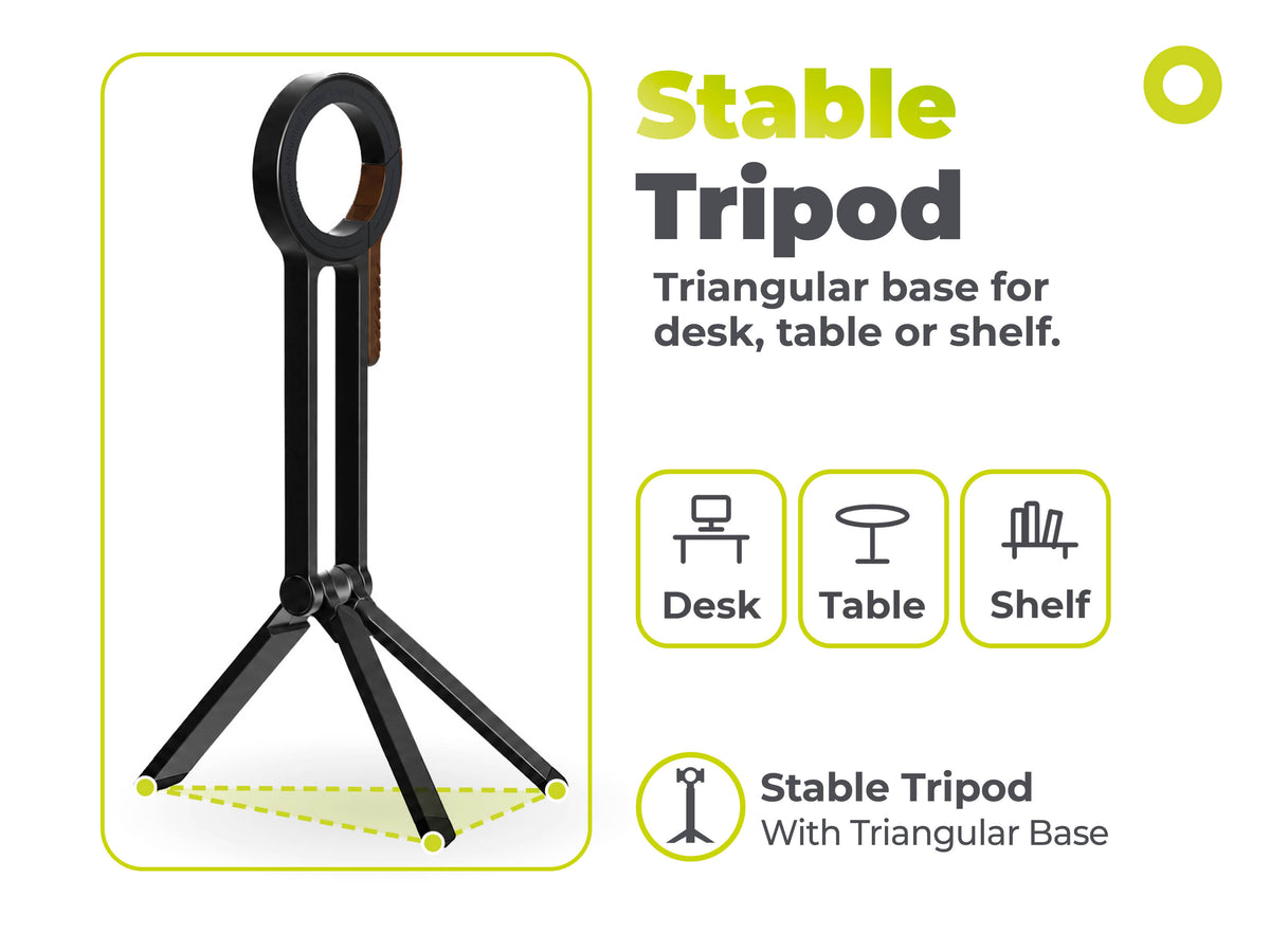 Magnetický tripod na telefón OT2, Čierna