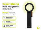 Magnetický tripod na telefón OT2, Čierna