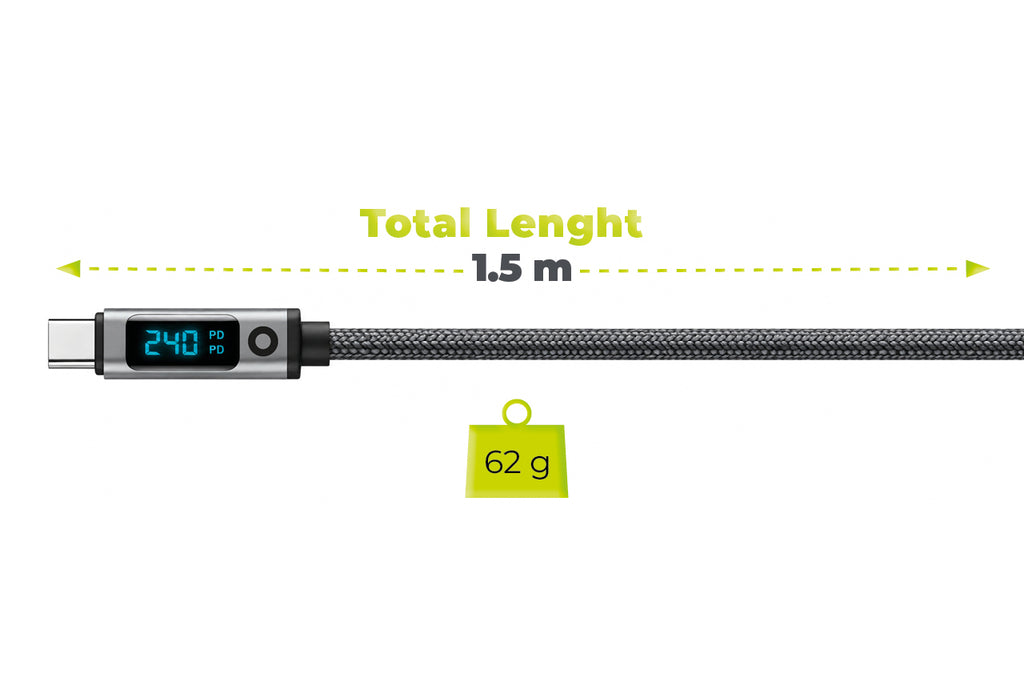 USB-C to USB-C Display Cable CB18 240W, 80Gbps, 8K, 1.5m