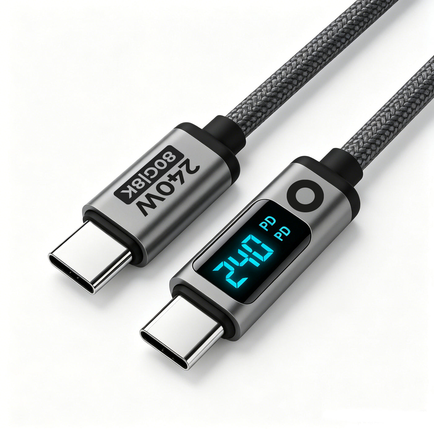 Display Cable USB-C to USB-C CB18, 240W, 80 Gb/s, 8K/60Hz, 1.5m, Space Gray