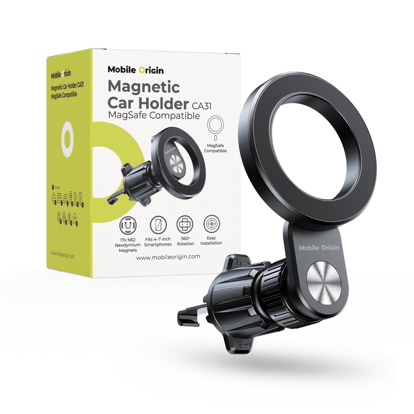 Magnetický držák do ventilace CA31 - kompatibilní s MagSafe