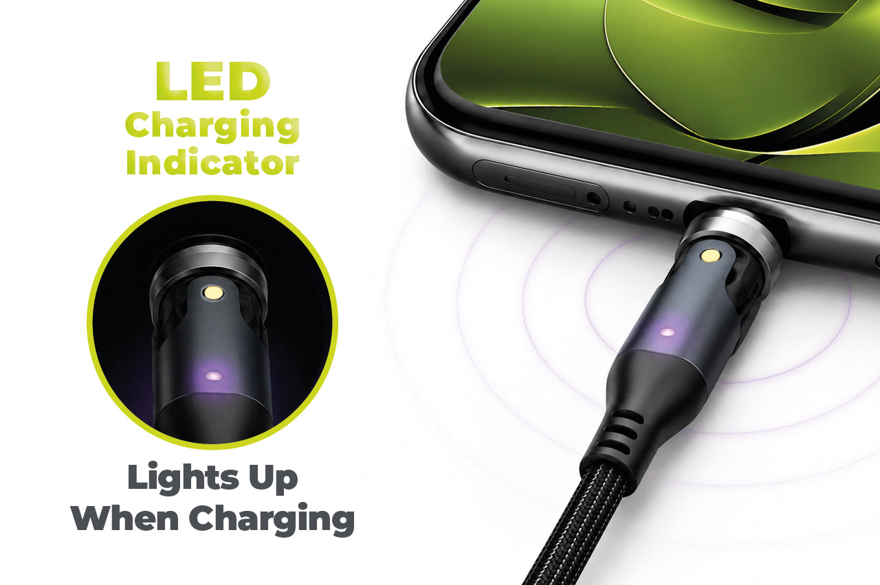 Otočný magnetický kabel 540° USB-C na USB-C CB14, 240W, 480 Mb/s, 1 m, Vesmírně šedá