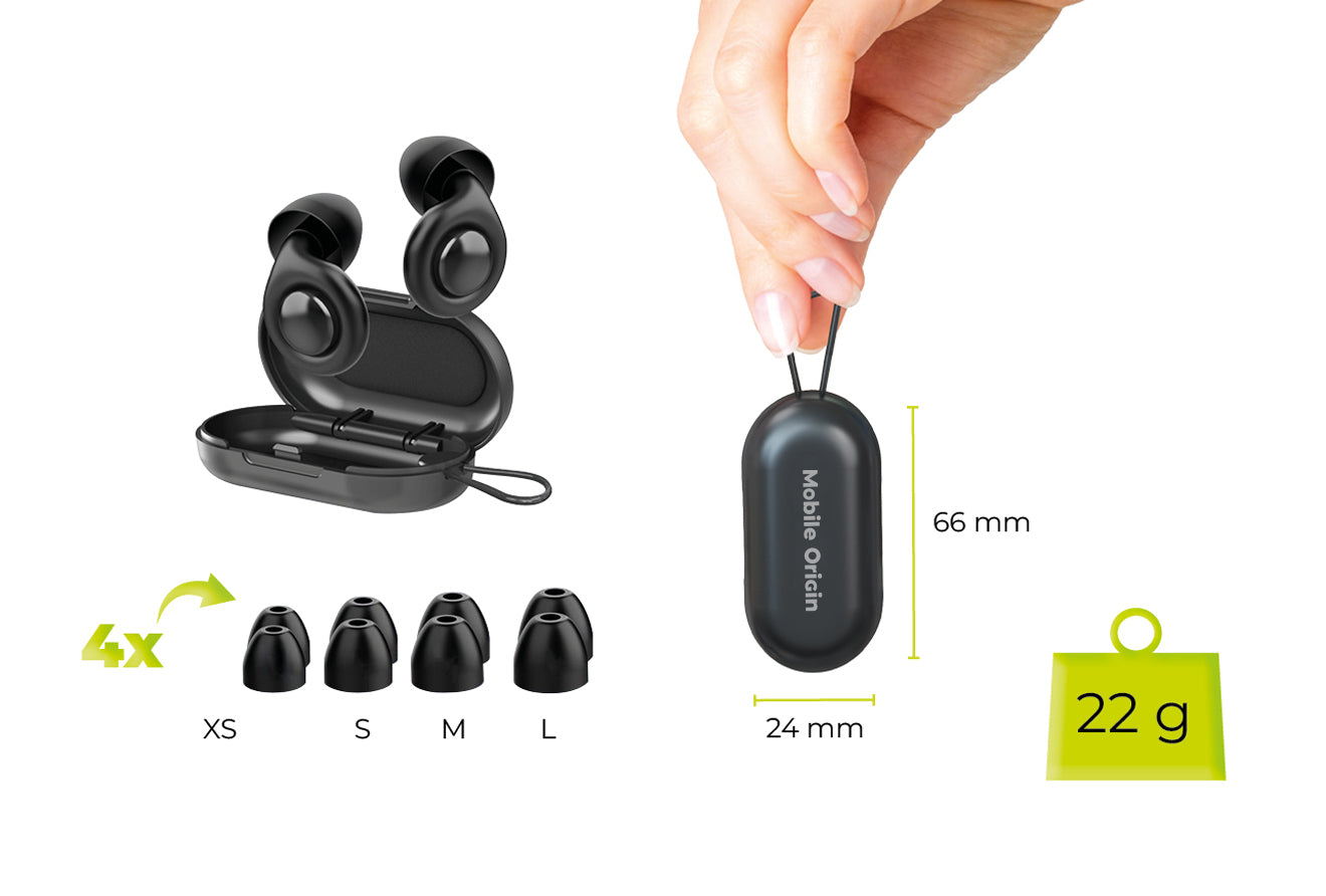 Sleep Earplugs EA1, 32 dB, Black