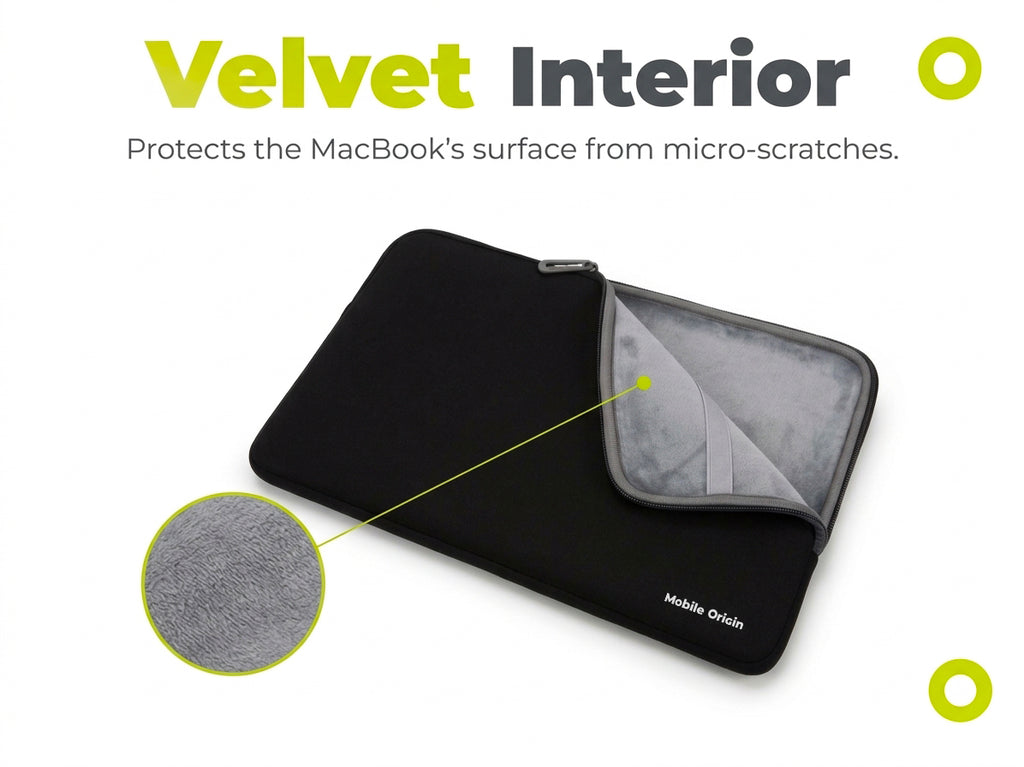 Neoprene Sleeve for MacBook Air/Neo 13", Black