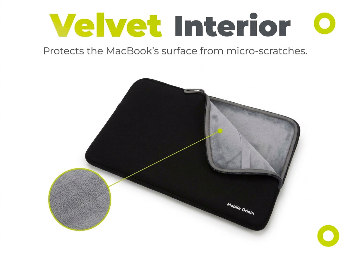 Neoprene Sleeve for MacBook Air/Neo 13", Black