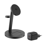 PowerStand Pro 3in1 Qi2 25W + GaN Adapter, Black