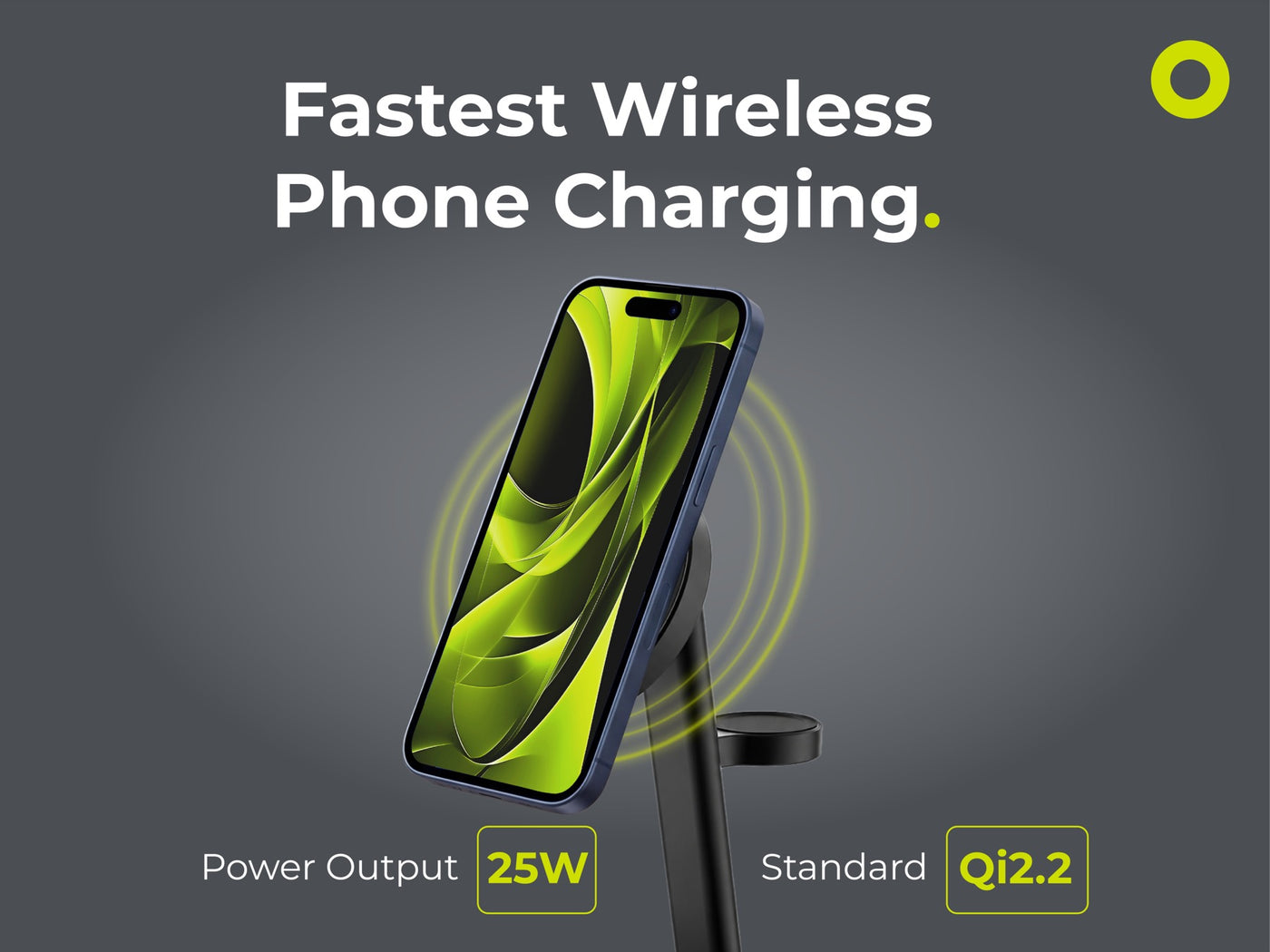 3-in-1 Qi2 25W Pro Charging Stand, Black