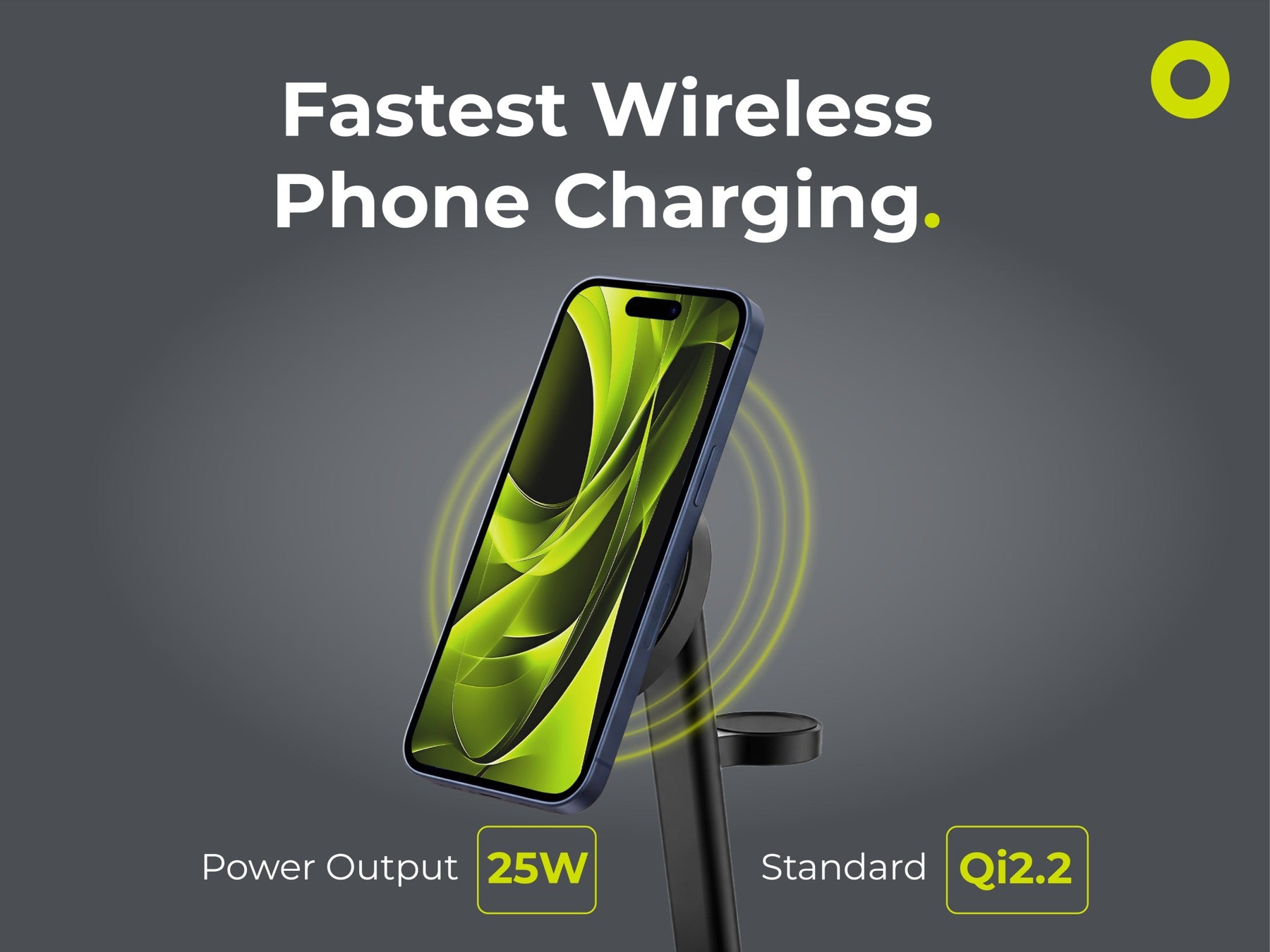 Nabíjecí stojánek 3v1 Qi2 25W Pro, Černá