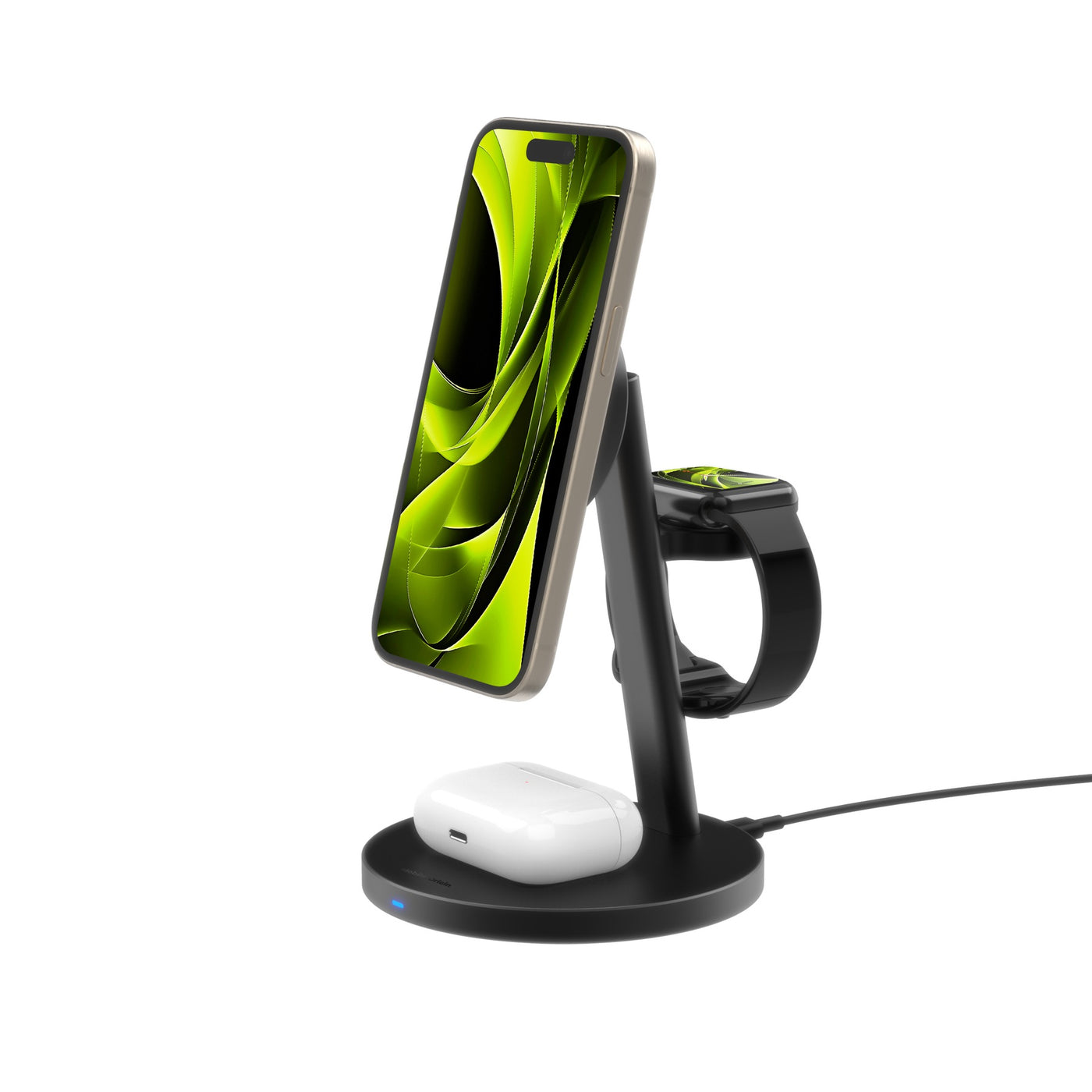 3-in-1 Qi2 25W Pro Charging Stand, Black