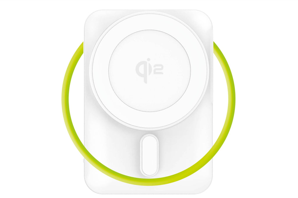 Bezdrátová powerbanka s displejem MagSafe PB19, 10000mAh, Qi2 15W, USB-C kabel, Bílá