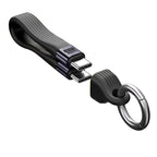 Klíčenka s kabelem USB-C, 240W, 40Gbps, 8K, CB17, Černá