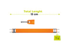 USB-C Keychain Cable, 240W, 40Gbps, 8K, CB17, Orange