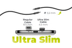Ultratenký kabel CB11, 60W, USB-C na USB-C, 1m, Černá