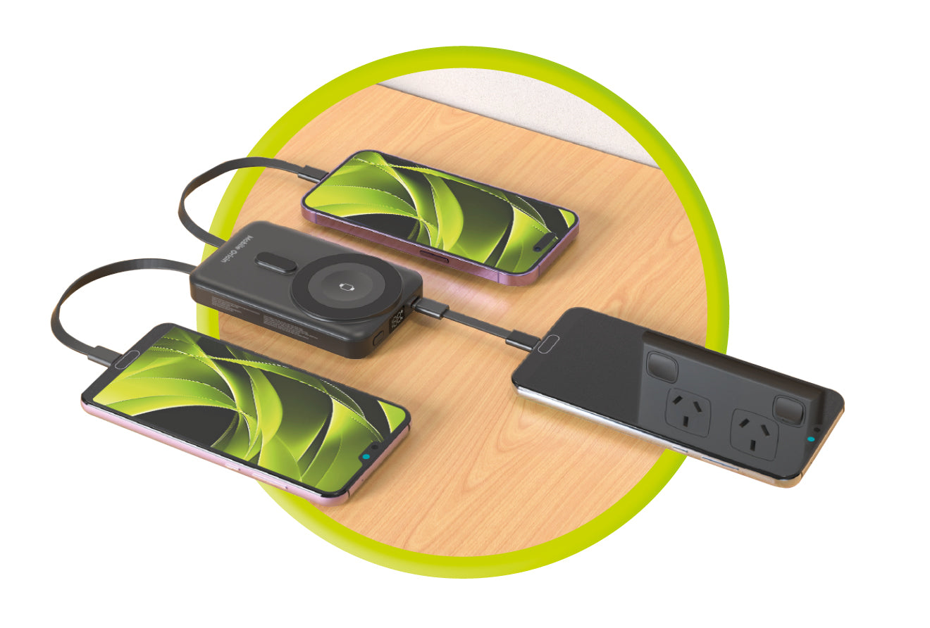 Wireless Magnetic Power Bank MagSafe with USB-C + Lightning Cable PB11, 10000mAh, 20W, Black