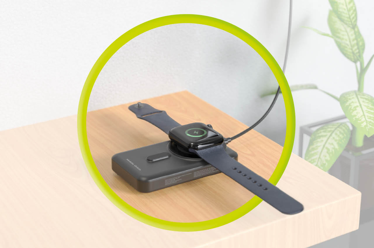 Wireless Magnetic Power Bank MagSafe with USB-C + Lightning Cable PB11, 10000mAh, 20W, Black