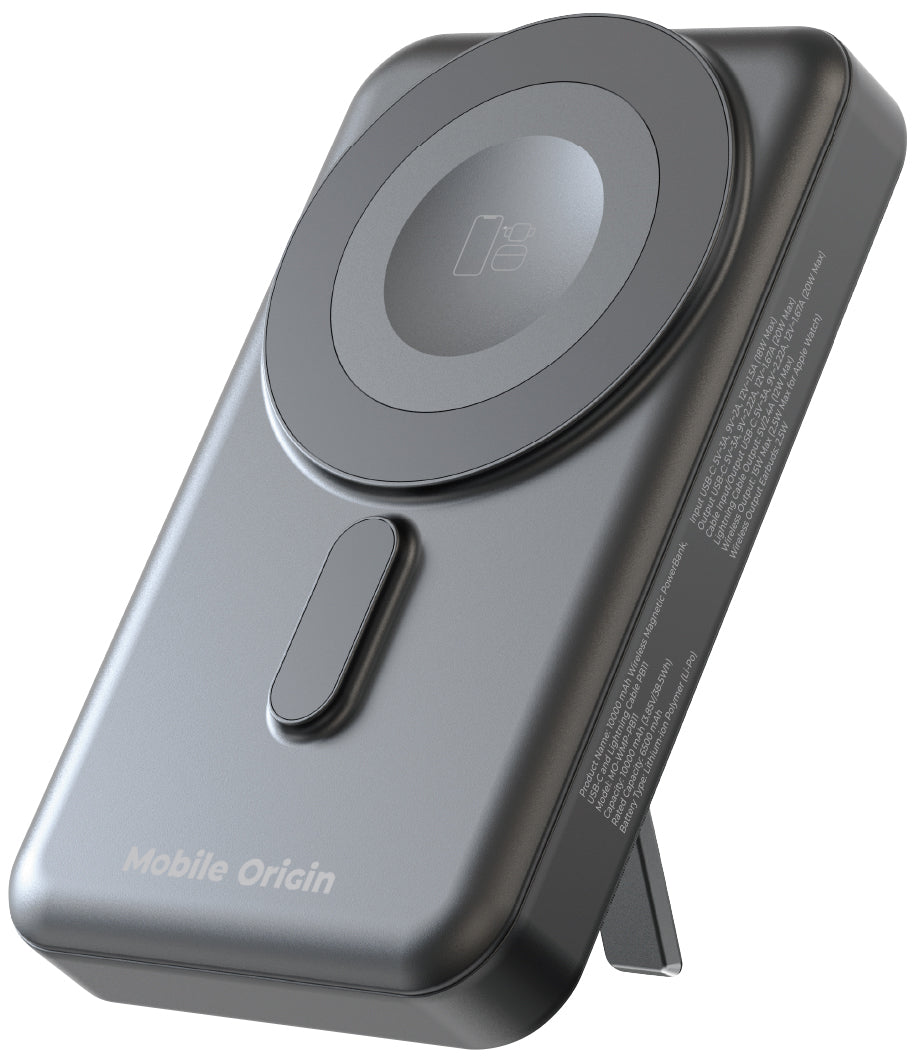 Wireless Magnetic Power Bank MagSafe with USB-C + Lightning Cable PB11, 10000mAh, 20W, Black