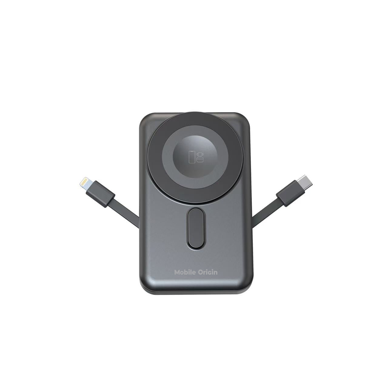 Wireless Magnetic Power Bank MagSafe with USB-C + Lightning Cable PB11, 10000mAh, 20W, Black