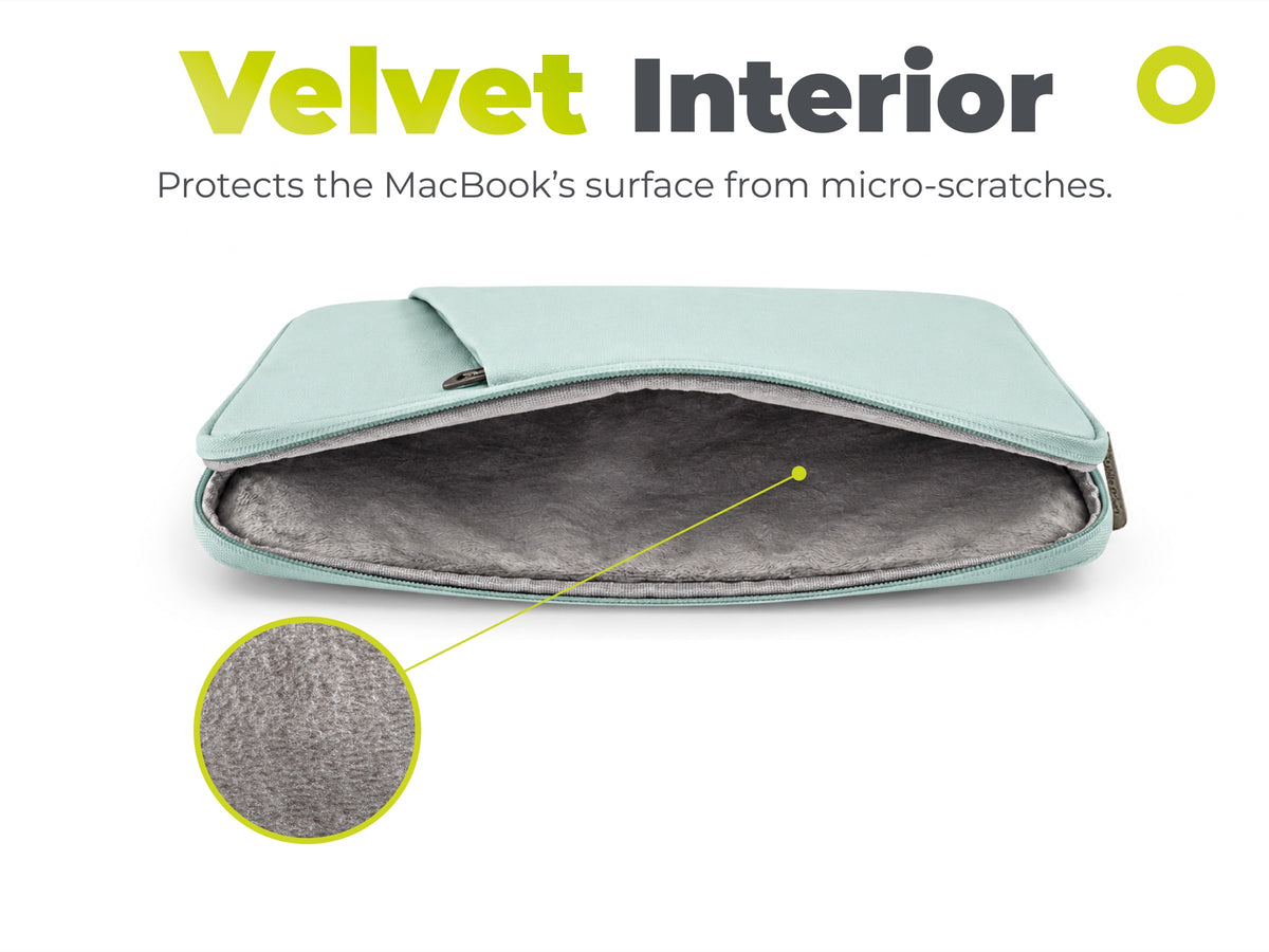 Woven Sleeve for MacBook Air/Neo 13", Pastel Green