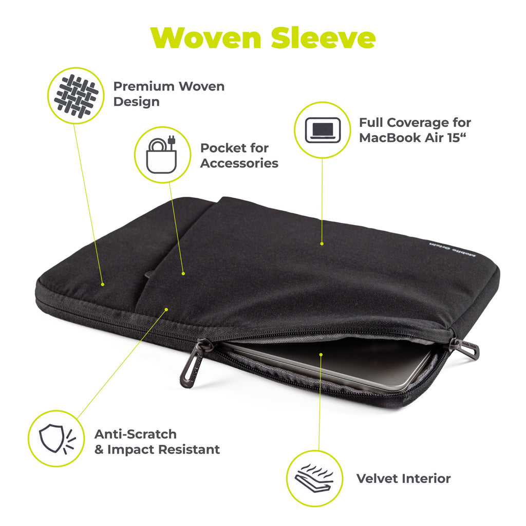 Woven Sleeve for MacBook Air 15", Black