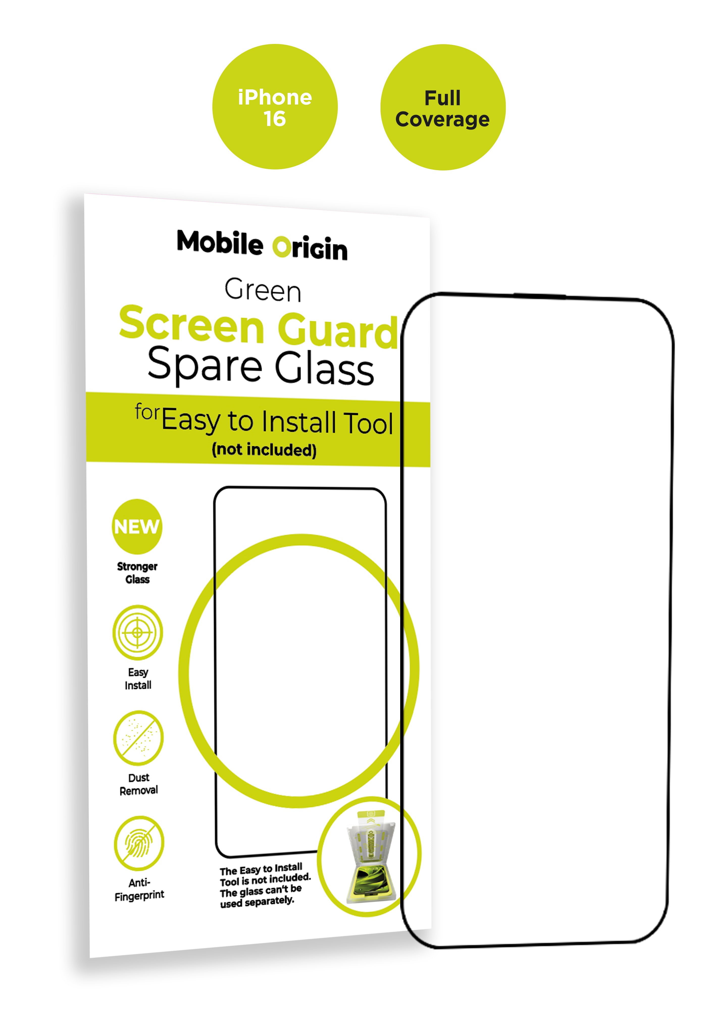 Replacement Screen Protector for iPhone 16 – Full Display Coverage