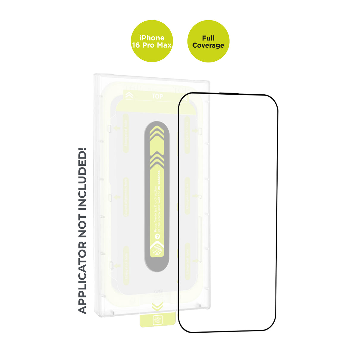 Replacement Screen Protector with Full Display Coverage, for iPhone 16 Pro Max